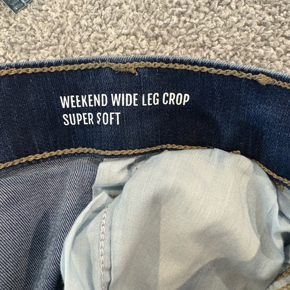 Torrid Blue Wide Leg Crop Jeans